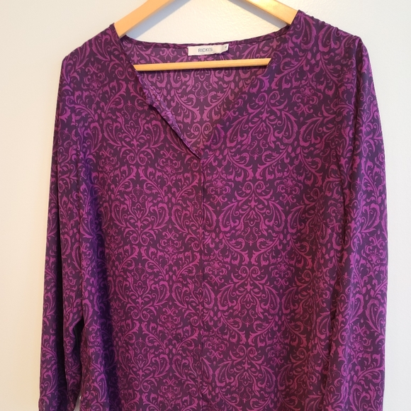 Ricki's size 10 top. purple and blue. - Picture 1 of 4